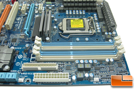 Gigabyte GA-P55-UD5 Motherboard DDR3 Memory Slots