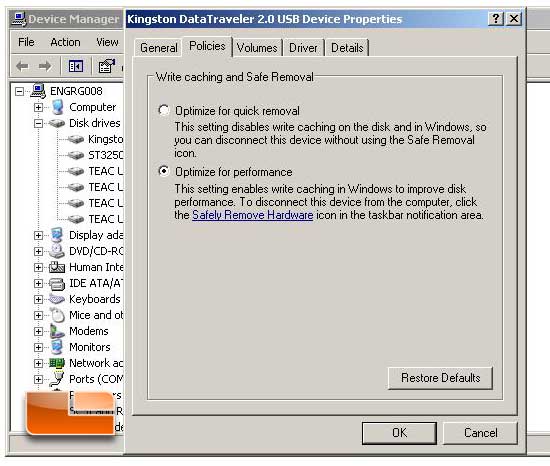Install Windows 7 from a USB Key XP drive prep step 3