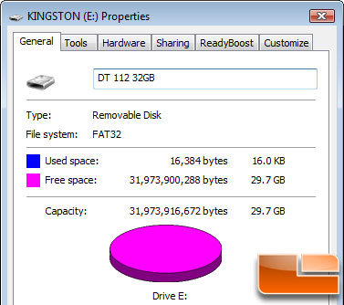 Kingston DataTraveler 112 32GB Capacity