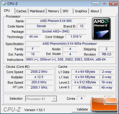 AMD Phenom II X4 905e Processor Stock 2.5Ghz