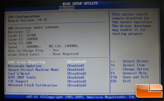 Asus Crosshair III Formula CPU Settings