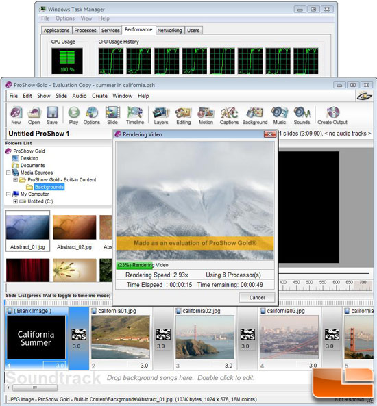Photodex Proshow Gold 3.2 Benchmarking