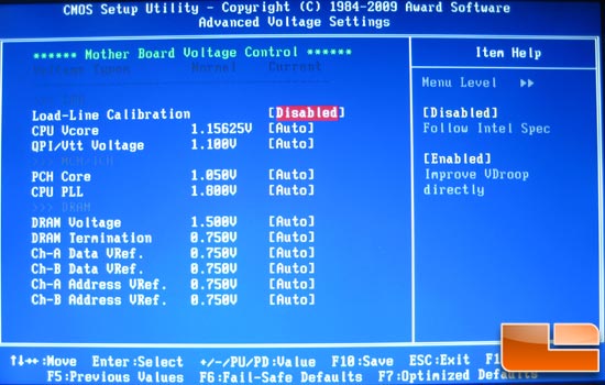 Gigabyte p55 BIOS Voltages