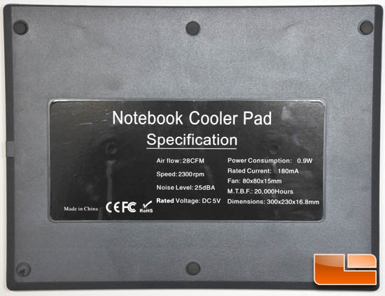 Laptop cooler bottom