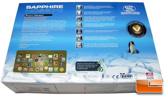 Sapphire Radeon HD 5870 Vapor-X Box Back