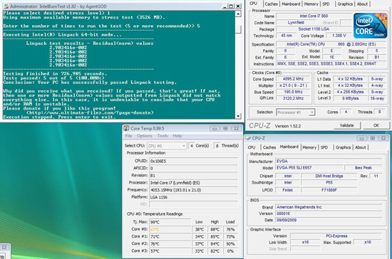 EVGA P55 FTW SLI Overclocking 24/7
