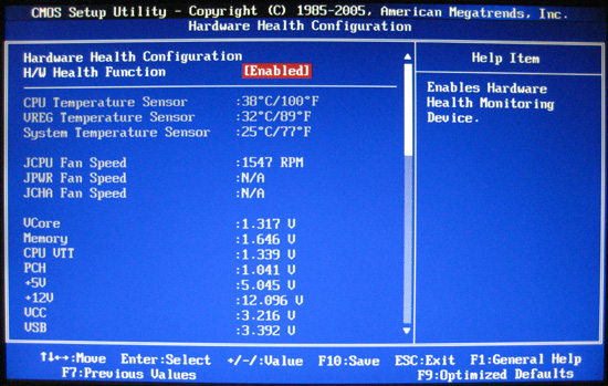 EVGA P55 FTW PC Health BIOS EVGA P55 FTW PC Health BIOS