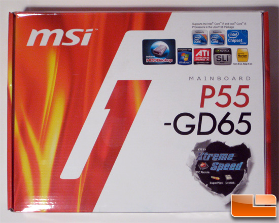 MSI P55-GD65 Box
