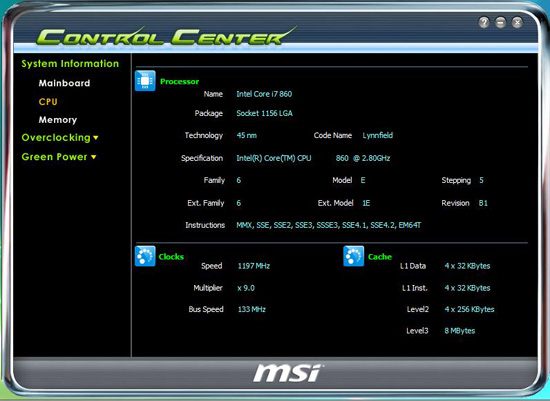 MSI Control Center