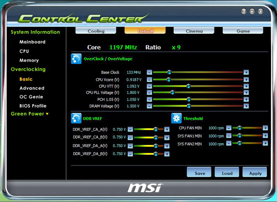 MSI Control Center