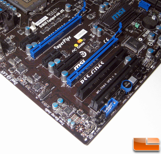 MSI P55 GD65 PCIE Slots