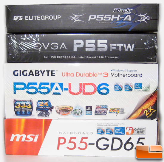 ECS / eVGA / Gigabyte / MSI P55 Mobo Roundup