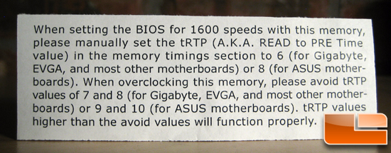 Mushkin DDR3-1600 Blackline tRTP warning Mushkin DDR3-1600 Blackline tRTP warning