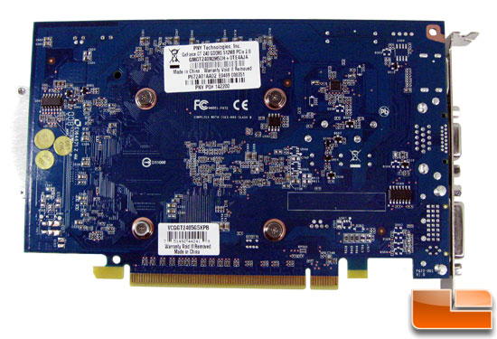 PNY VERTO GeForce GT 240 Video Card Back PNY VERTO GeForce GT 240 Video Card Back