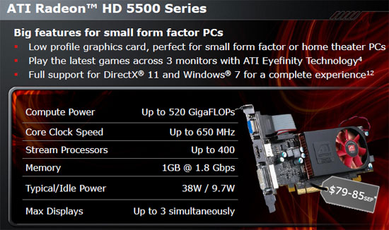 ATI Radeon HD 5570 Video Card Features
