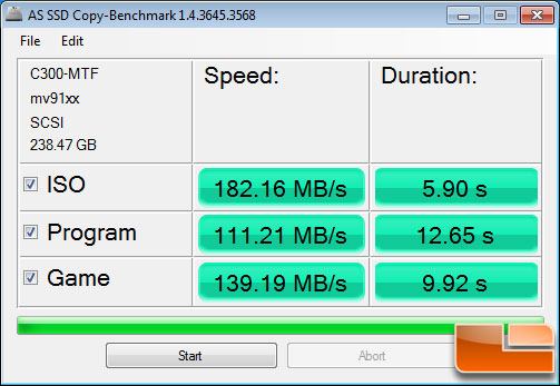 AS SSD Benchmark Results