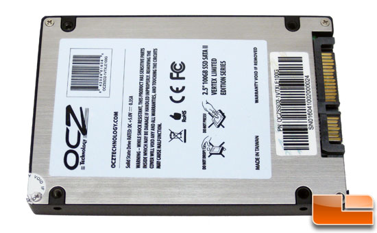 OCZ Vertex LE 100GB SSD Back OCZ Vertex LE 100GB SSD Back