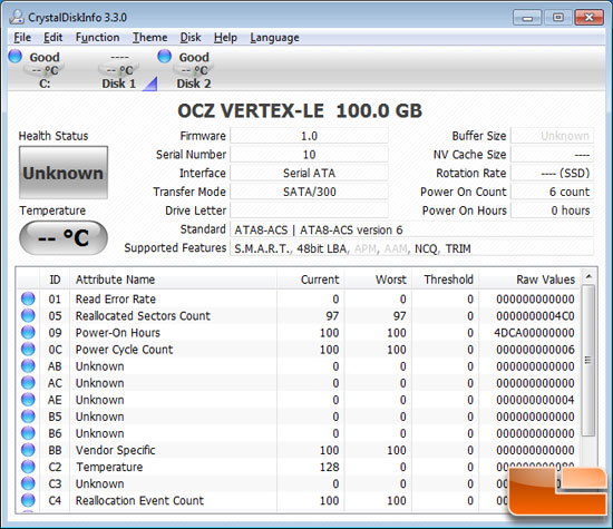 OCZ Vertex LE CDM Info OCZ Vertex LE CDM Info