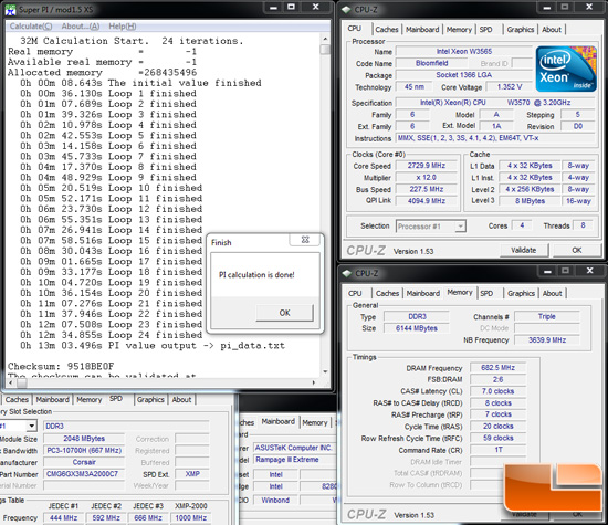 Asus Rampage III Extreme Overclocking Super Pi 32M