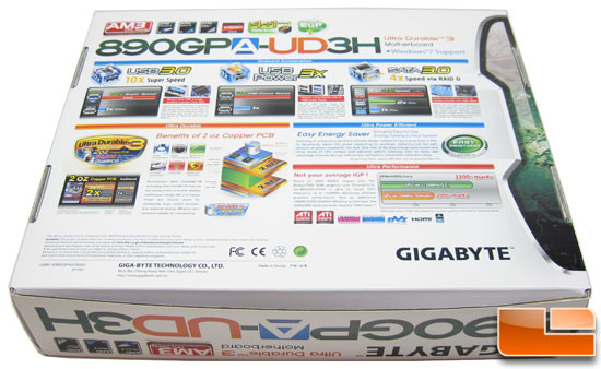 Gigabyte 890GPA-UD3H 890GX Motherboard Box