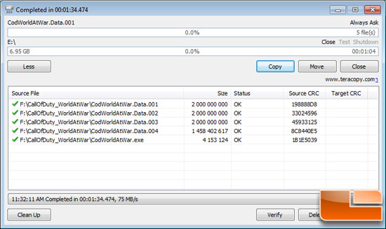 Super Talent 64GB RAIDDrive TeraCopy File Transfer