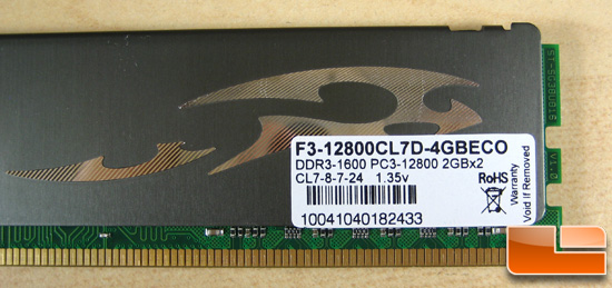 G.Skill DDR3-1600C7 ECO 1.35vdimm