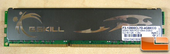 G.Skill DDR3-1600C7 ECO 1.35vdimm