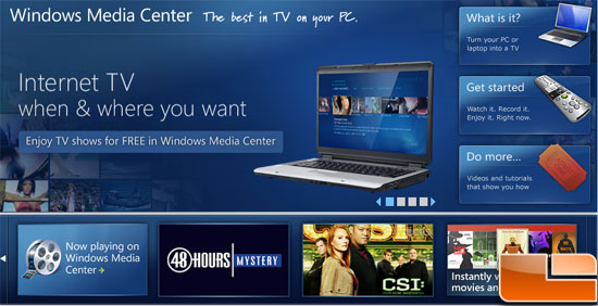 Windows Media Center For Windows Vista Home Basic