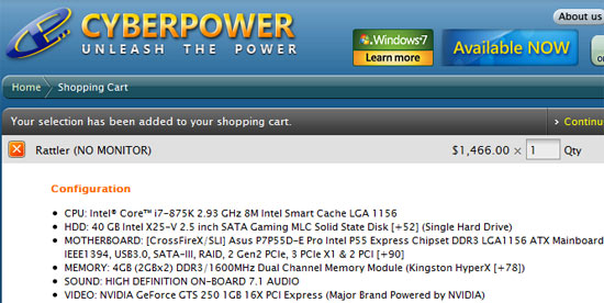 CyberPower Gaming
System CyberPower Gaming System