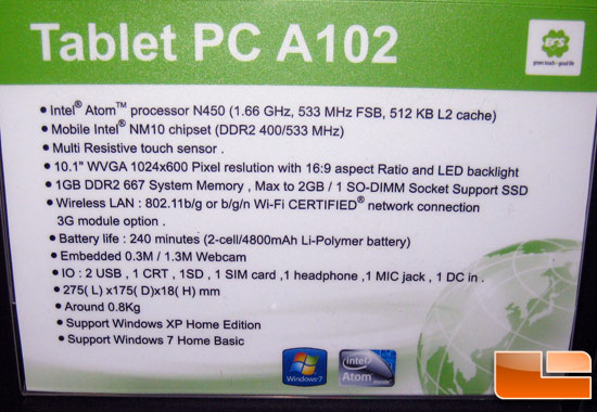 ECS 
Tablet PC