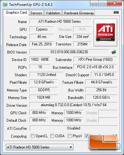 XFX Radeon HD 5830 Overclocking XFX Radeon HD 5830 Overclocking
