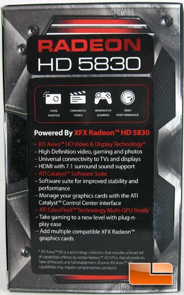 XFX Radeon HD 5830 Retail Packaging XFX Radeon HD 5830 Retail Packaging