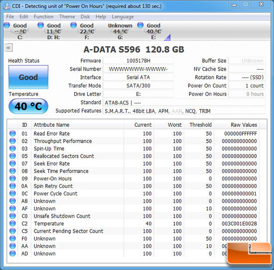 ADATA S596 CRYSTALDISK
INFO ADATA S596 CRYSTALDISK INFO