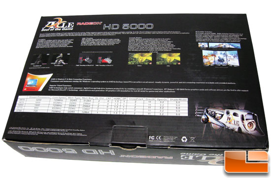 Back of The AXLE Radeon HD 5670 1GB Retail Box Back of The AXLE Radeon HD 5670 1GB Retail Box