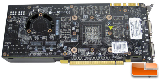 PNY GeForce GTX 465 Back PNY GeForce GTX 465 Video Card back