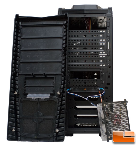 Front Panel removed on the SilverStone PS05