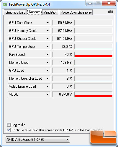 MSI GeForce GTX 460 1GB Cyclone GPU-Z 0.4.4 SLI Details
