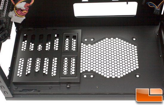 Bottom View of the Interior of the Cooler Master HAF 932 Black Edition