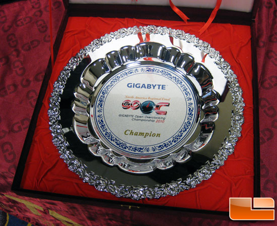 Gigabyte GO OC 2010 North America Championships Grand Prize Plate
