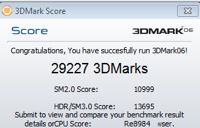 Rampage III Extreme and EVGA GTX 480 3DMark 2006 OC CPU Stock GPU 29227 3DMarks
