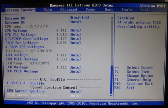 ASUS Rampage III Extreme BIOS ASUS Rampage III Extreme BIOS