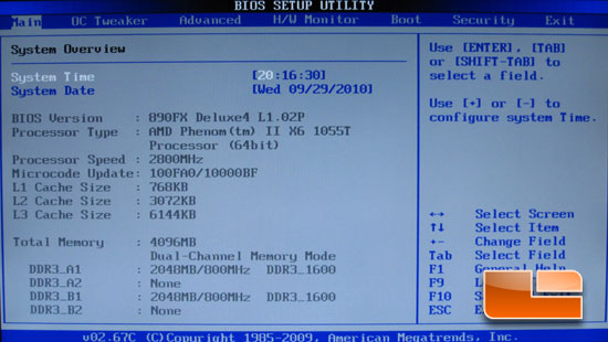 ASRock 890FX Deluxe4 System BIOS