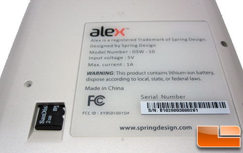 Spring Design Alex eReader SSD
