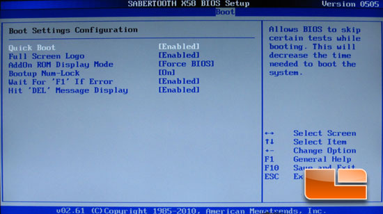 ASUS Sabertooth X58 System BIOS