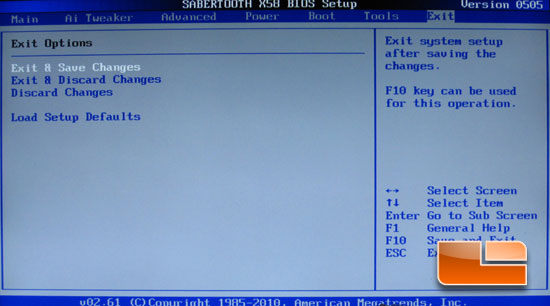 ASUS Sabertooth X58 System BIOS