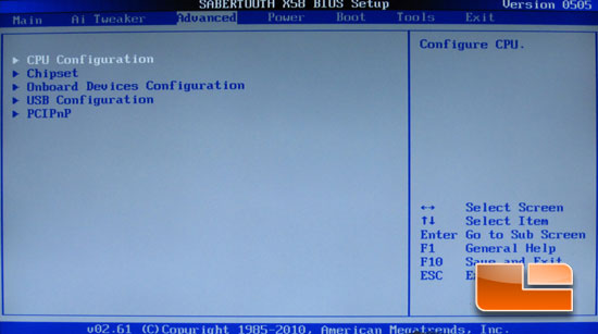 ASUS Sabertooth X58 System BIOS