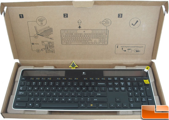 Logitech K750 Wireless Solar Keyboard Packing