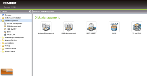 QNAP TS-419P+ Disk Management