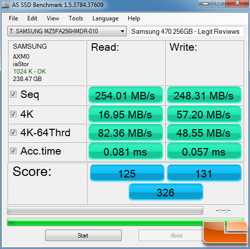 SAMSUNG 470 SERIES AS-SSD