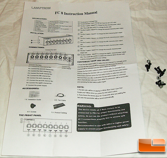 Lamptron FC-8 Manual